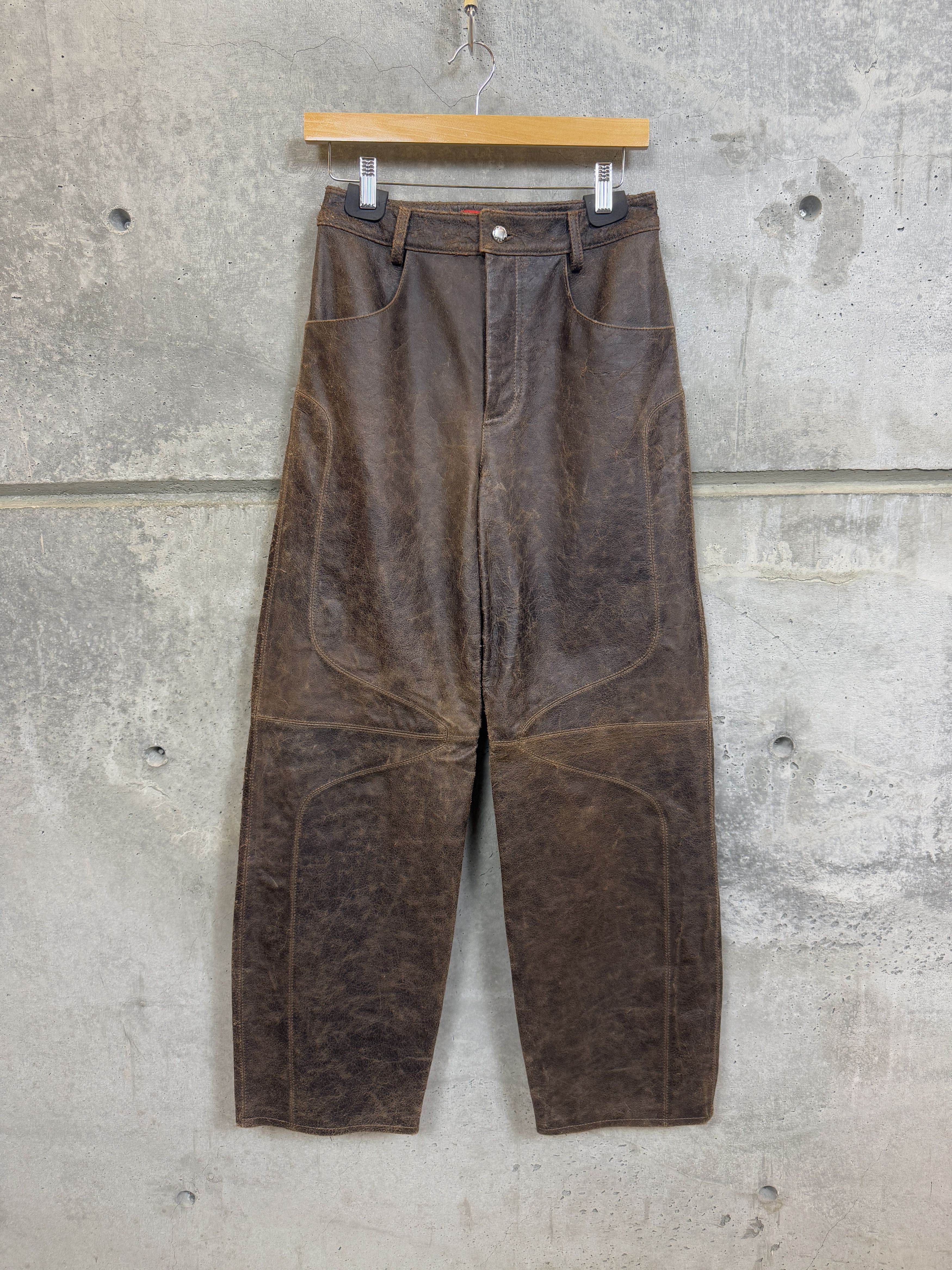 Eckhaus Latta $1600 Eckhaus Latta Hide Pants Size US 27 - 7 Thumbnail
