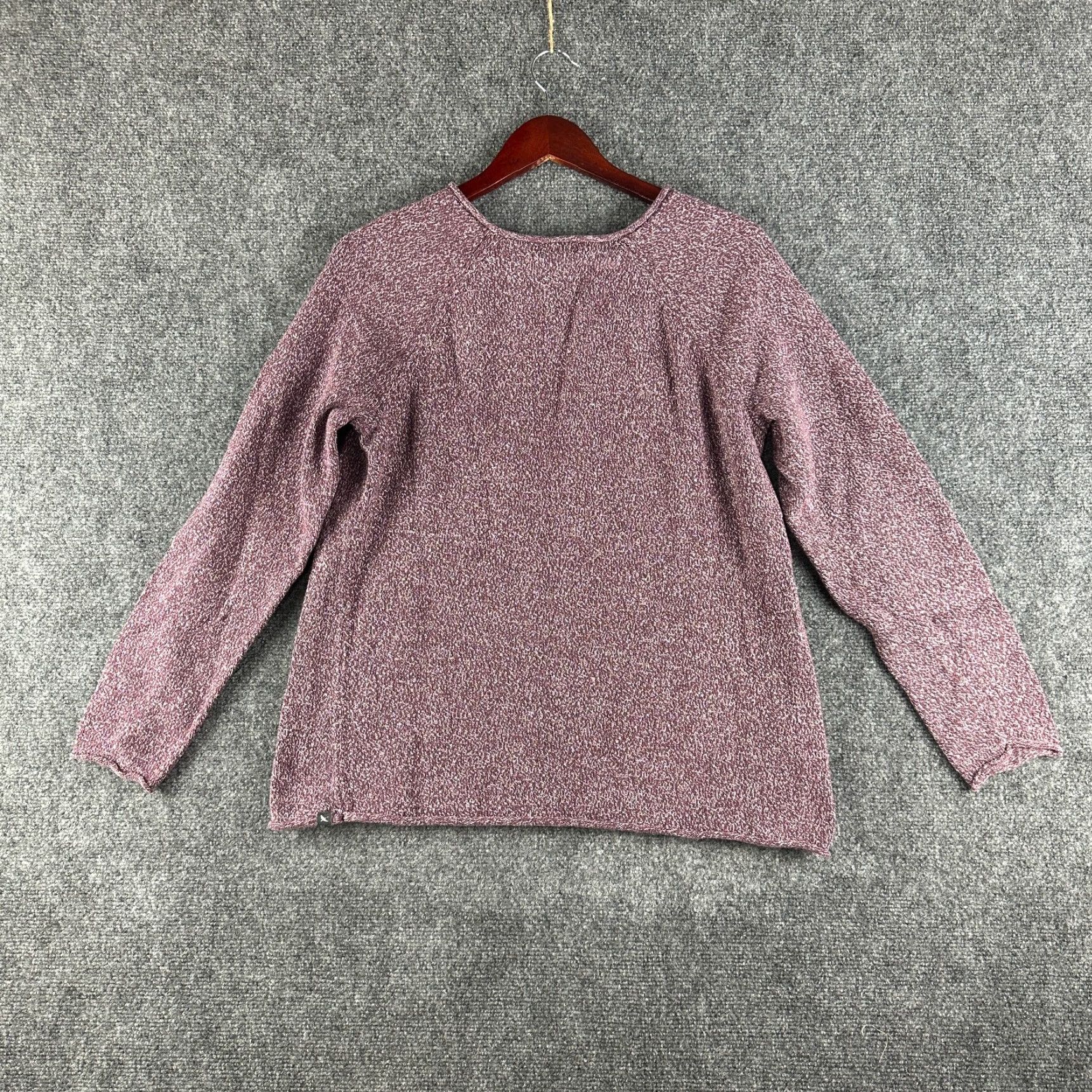 Eddie Bauer Eddie Bauer Sweater Womens Large Purple Cotton Blend Knit Long Sleeve Pullover Size L / US 10 / IT 46 - 6 Thumbnail