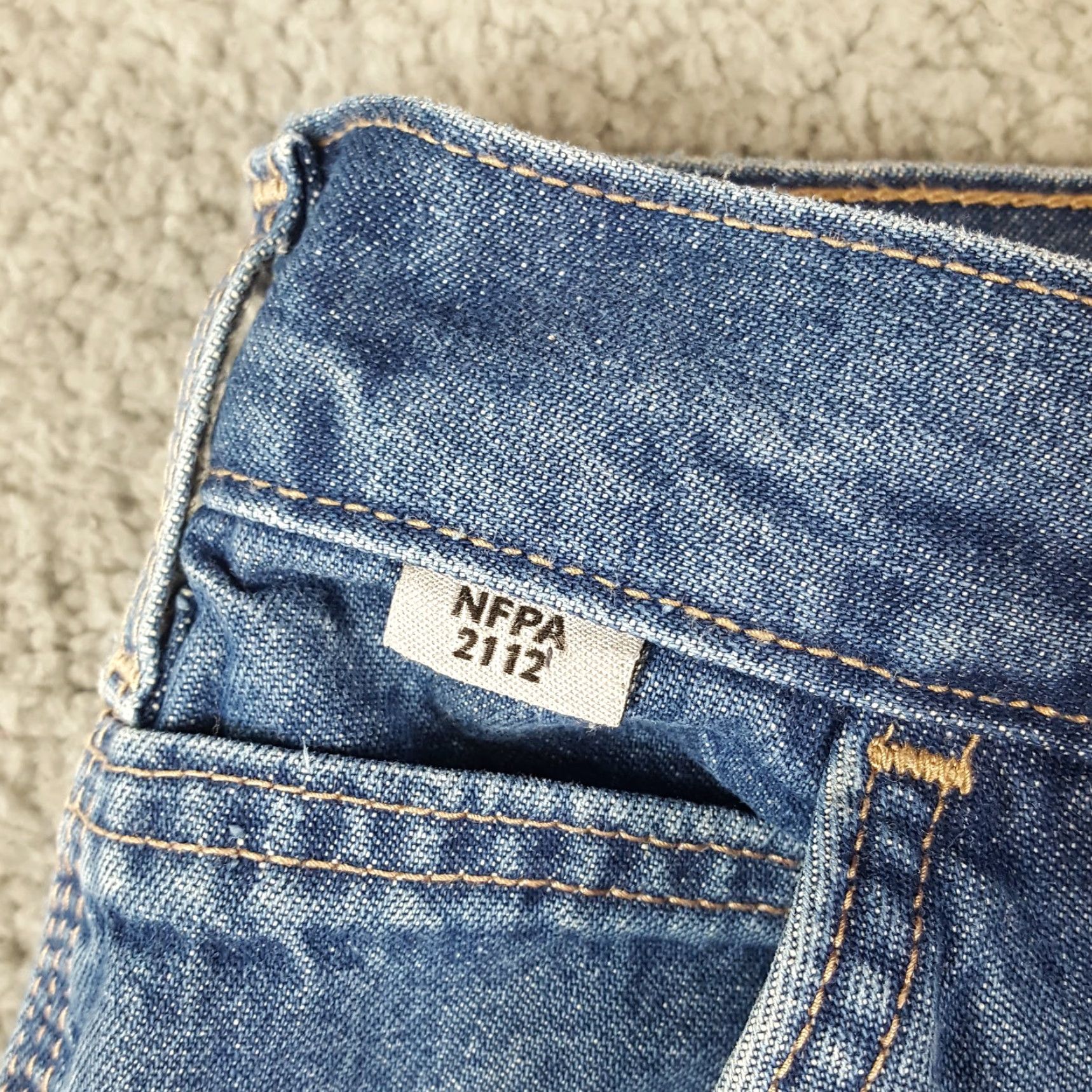 Carhartt VINTAGE Carhartt Flame-Resistant NFPA 2112 Men's Jeans 38x30 Denim Blue Workwear 90s 00s Rock Y2K Size US 38 / EU 54 - 3 Thumbnail