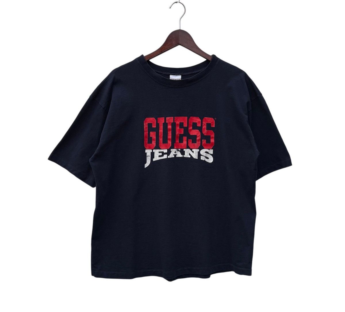 Guess Vintage Guess Jeans Usa Spellout Dark Blue Tee Size US M / EU 48-50 / 2 - 1 Thumbnail