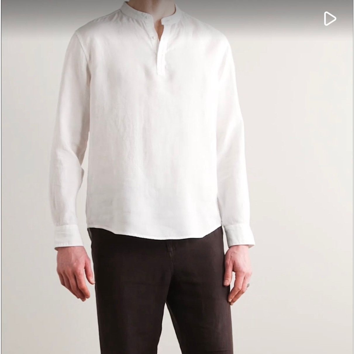 Mr P. Mr. P white linen half button tunic Hanley top sz M Size US M / EU 48-50 / 2 - 1 Thumbnail