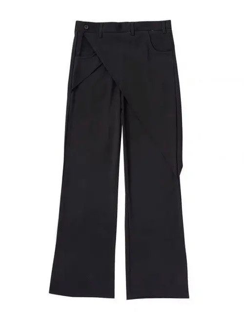 VIBE 💎Retro Pleated Flared Assymetrical Wrap Pants Trousers Y2K Size US 32 / EU 48 - 6 Thumbnail
