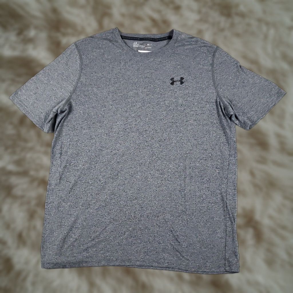 Under Armour Under Armour T-Shirt Mens Medium Gray Active Short Sleeve V-Neck Gym Sports Size US M / EU 48-50 / 2 - 1 Thumbnail