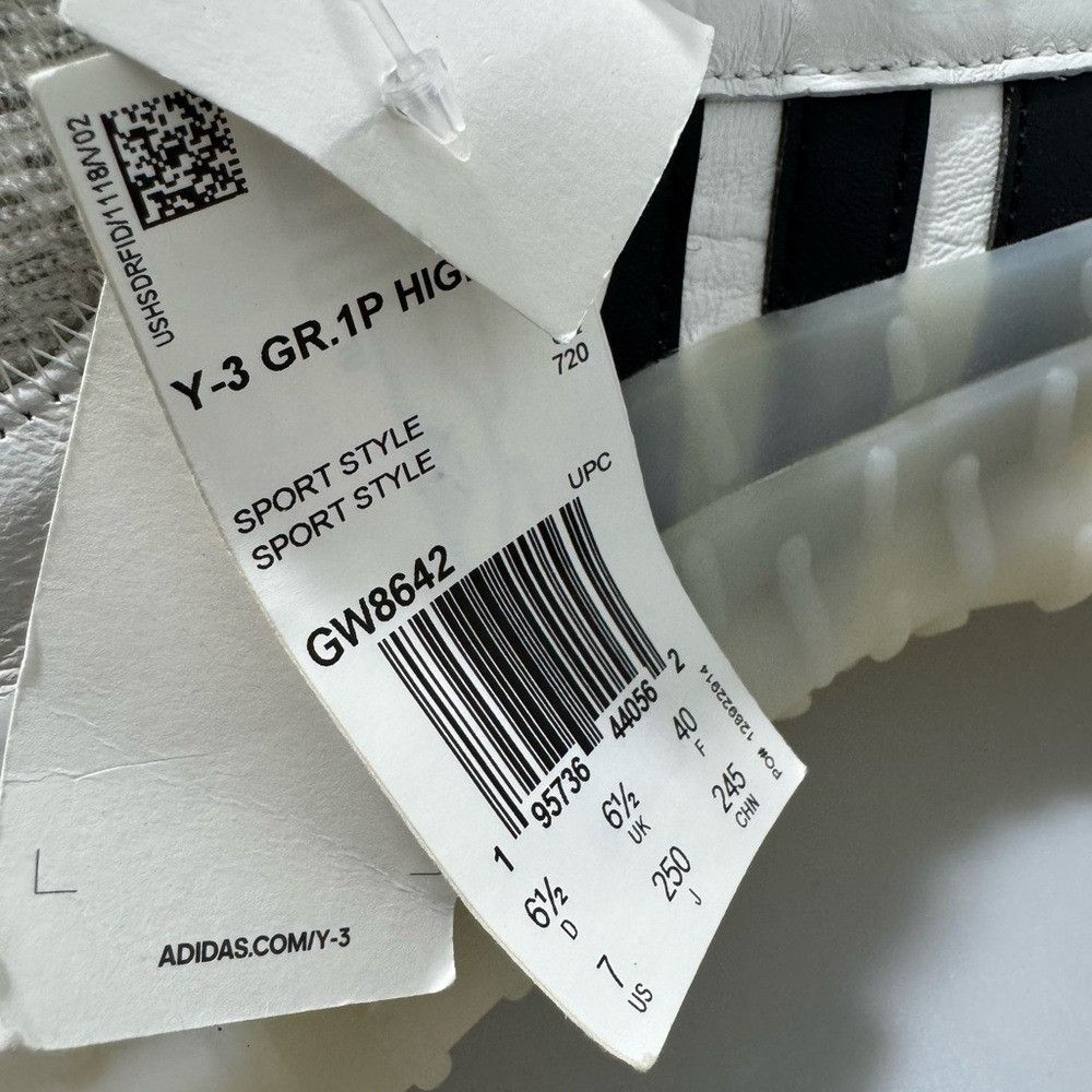 Adidas × Y-3 Adidas Y-3 GR.1P High-Top Sneakers White Men’s Size 7 GW8642 Size US 7 / EU 40 - 6 Thumbnail