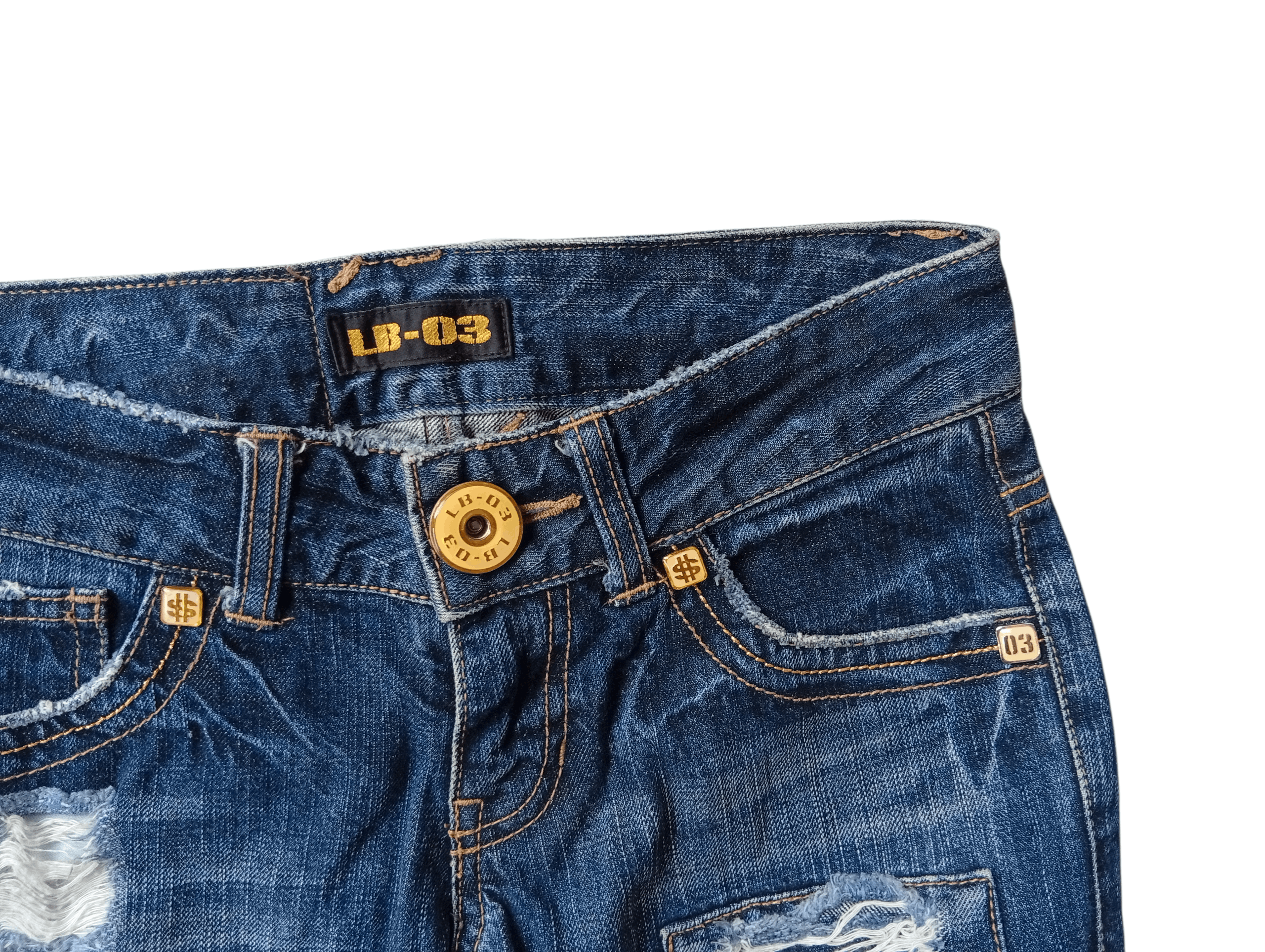 Le Grande Bleu (L.G.B.) LB-03 distressed crash jeans Size 26" / US 2 / IT 38 - 4 Thumbnail