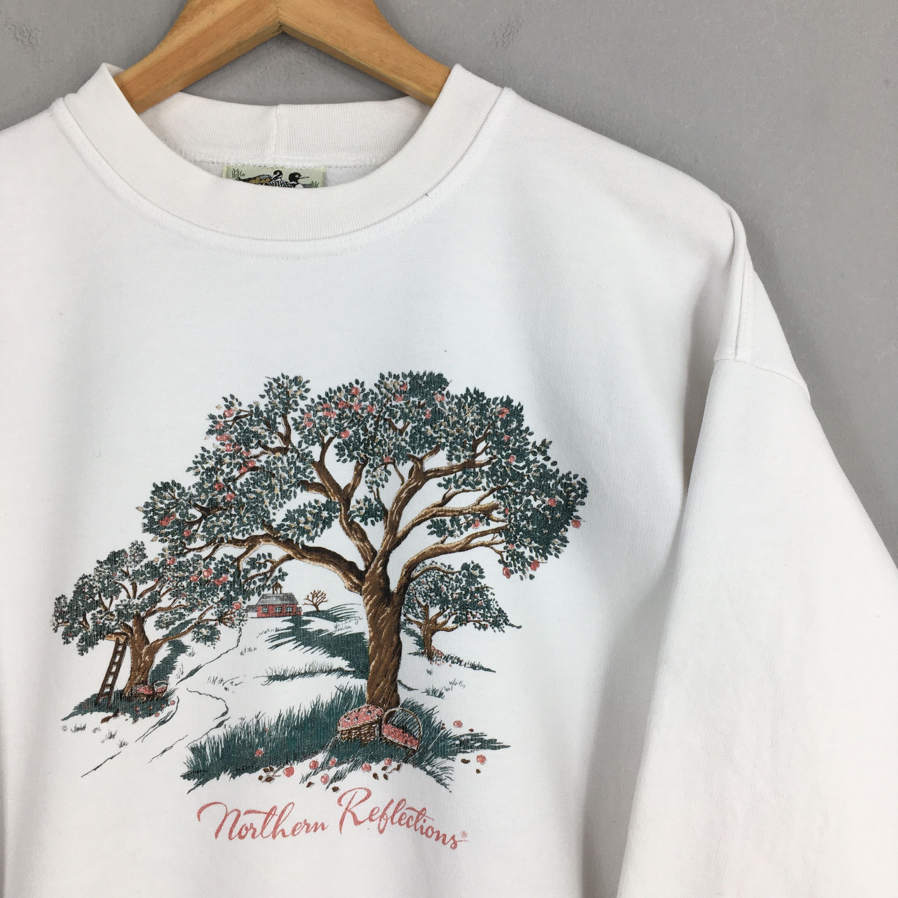 Northern Reflections × Vintage Northern Reflections Apple Big Tree Graphic Sweatshirt S Size US S / EU 44-46 / 1 - 2 Thumbnail