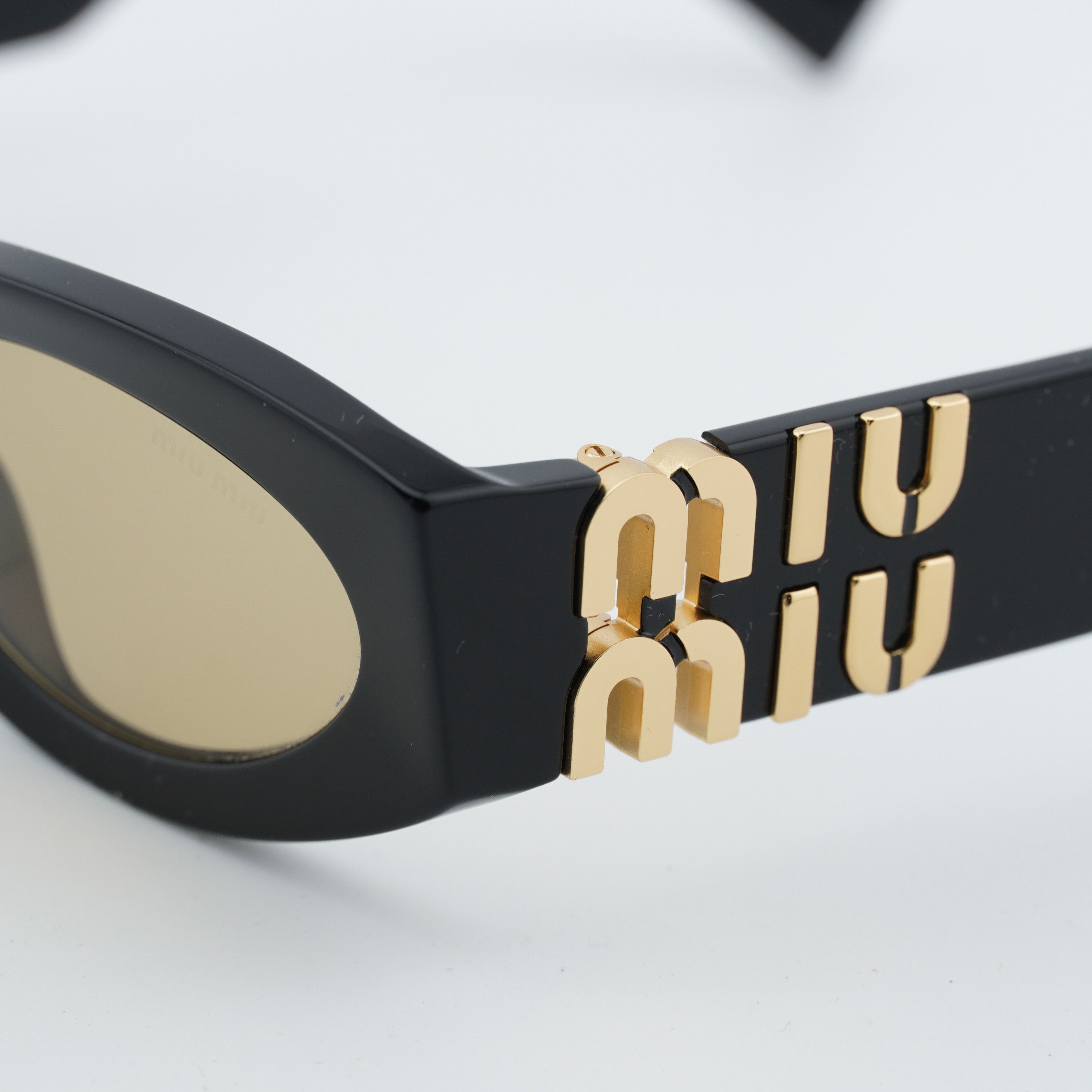 Miu Miu Miu Miu MU11WS 16K10R Women Sunglasses Black Oval Frame Size ONE SIZE - 2 Thumbnail