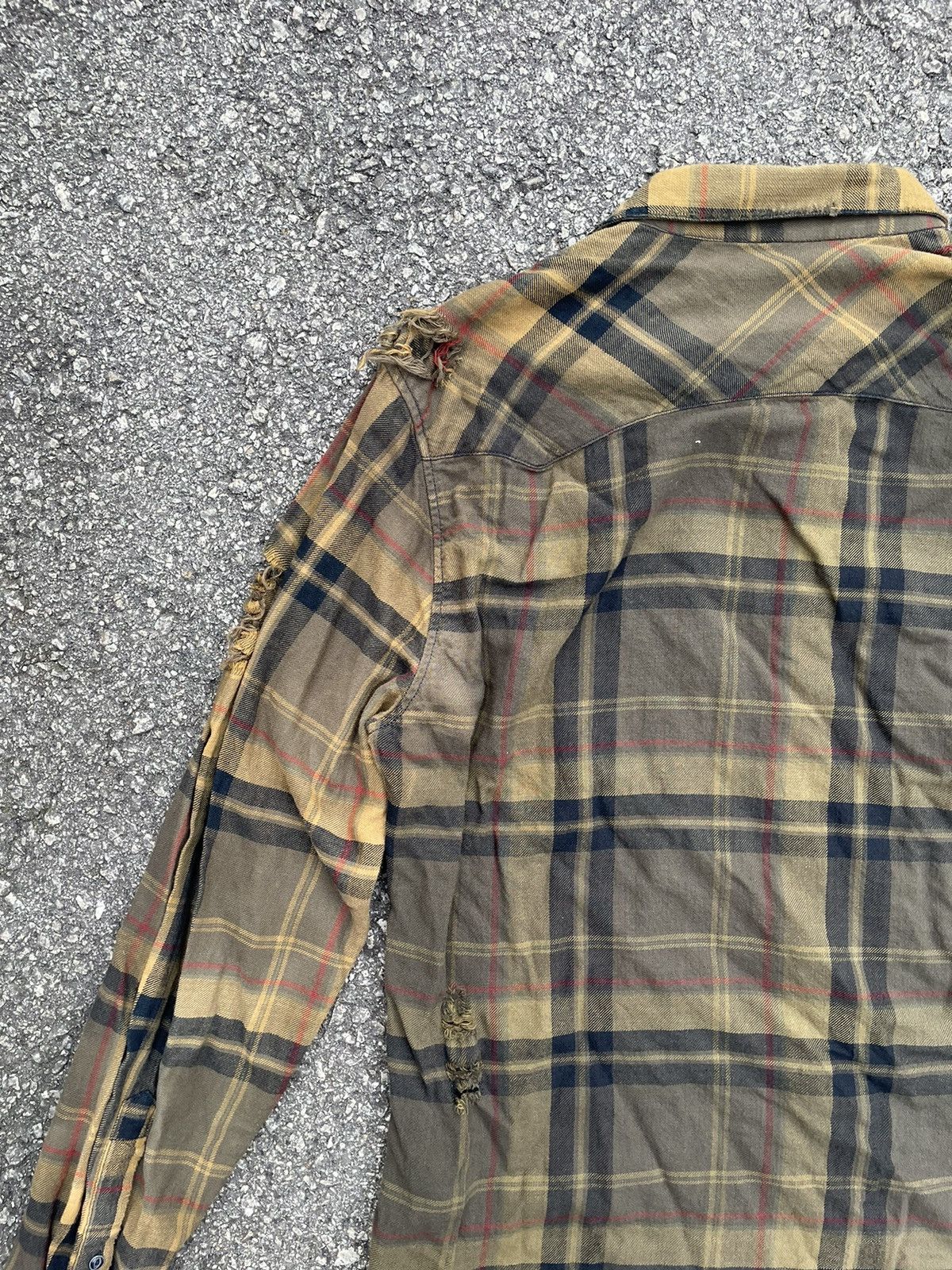 Zara Distressed/Destroyed Flannel Button Down Shirt Size US M / EU 48-50 / 2 - 9 Thumbnail