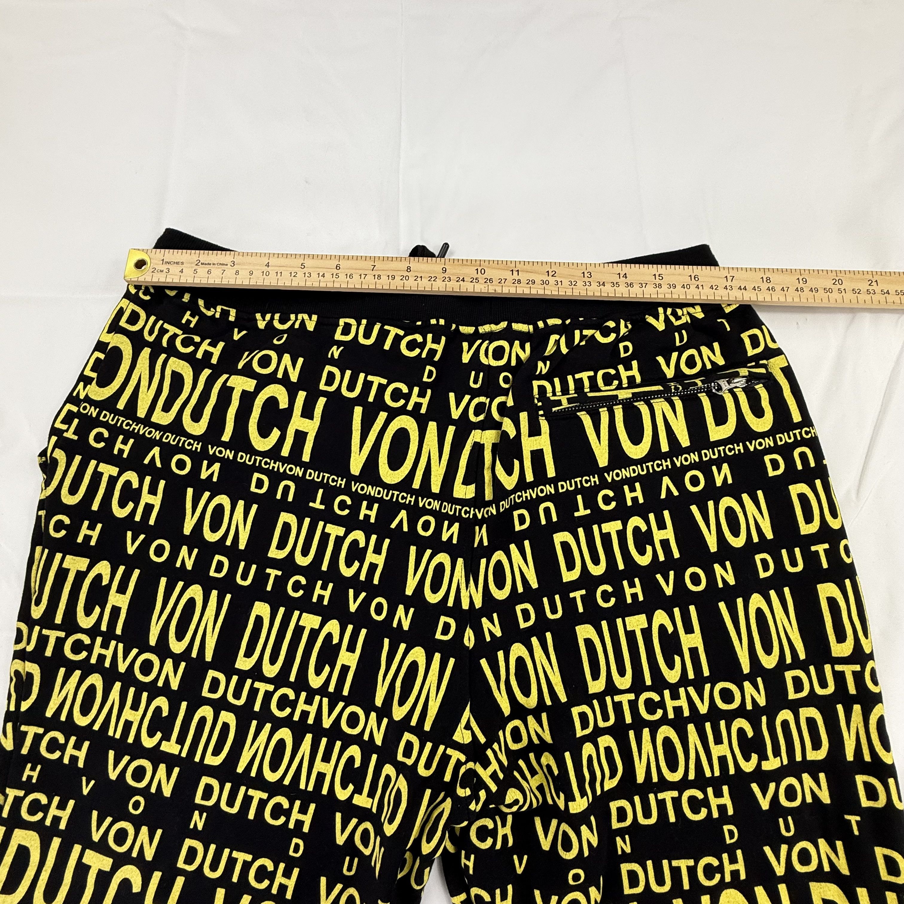 Von Dutch Von Dutch Mens Large Jogger Sweatpants All Over Logo Y2K Size US 34 / EU 50 - 8 Thumbnail