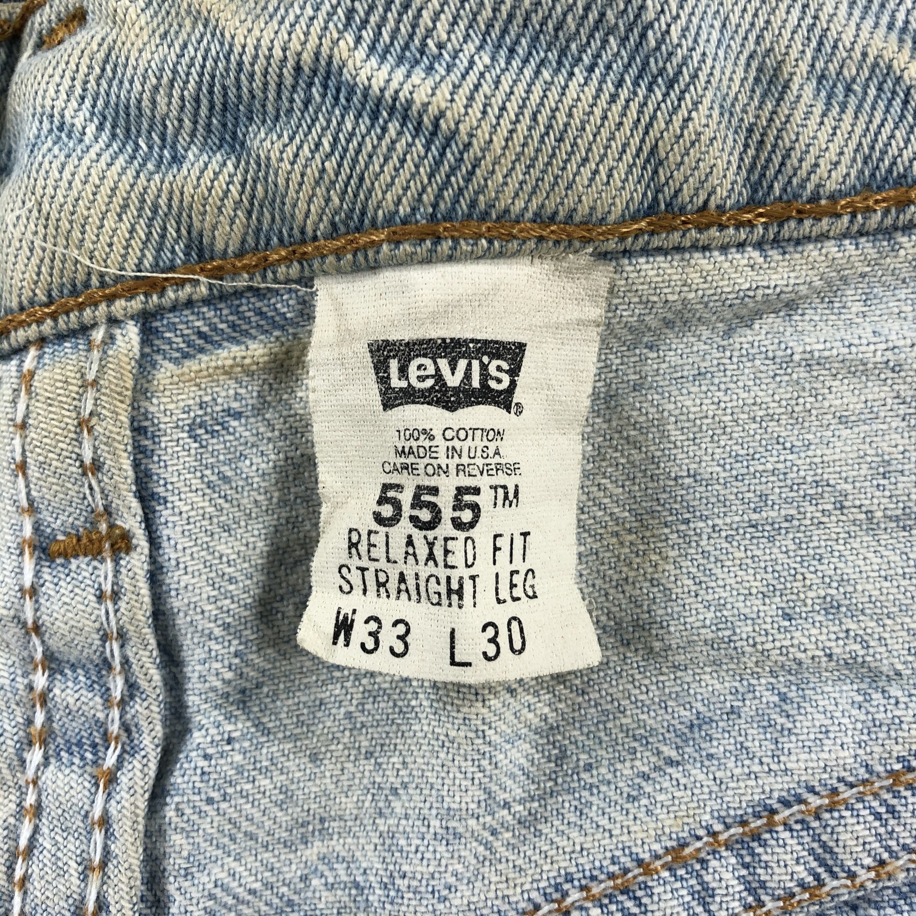 Levi's 90s Vintage Light Wash Levis 555 Jeans-J2375 Size US 32 / EU 48 - 12 Thumbnail
