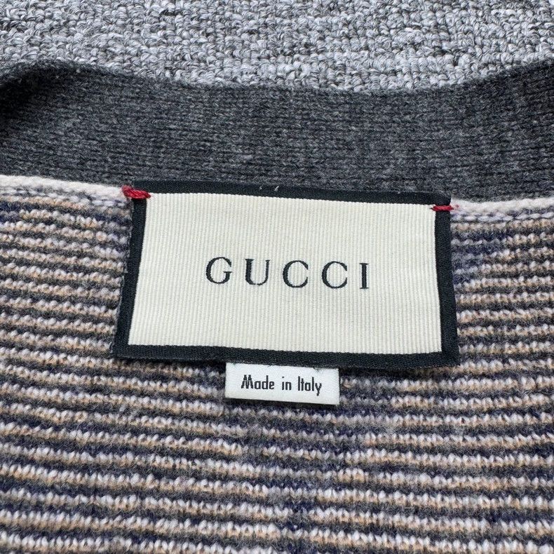 Gucci Gucci Prismatic plaid pony wool knitted cardigan jacket 250 Size US M / EU 48-50 / 2 - 2 Thumbnail