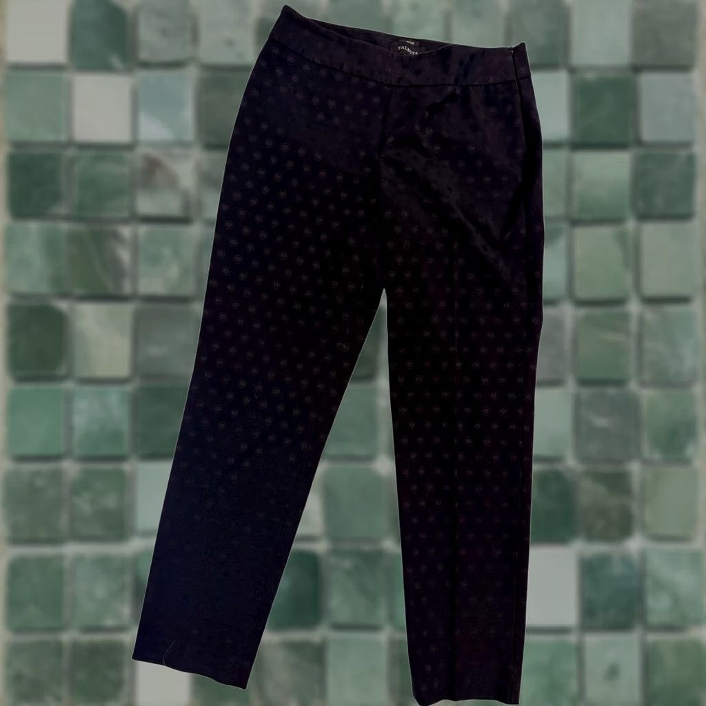 Talbots Talbots Women's Pant Black Size 6 Ankle Crop Patterned Size 28" / US 6 / IT 42 - 1 Thumbnail