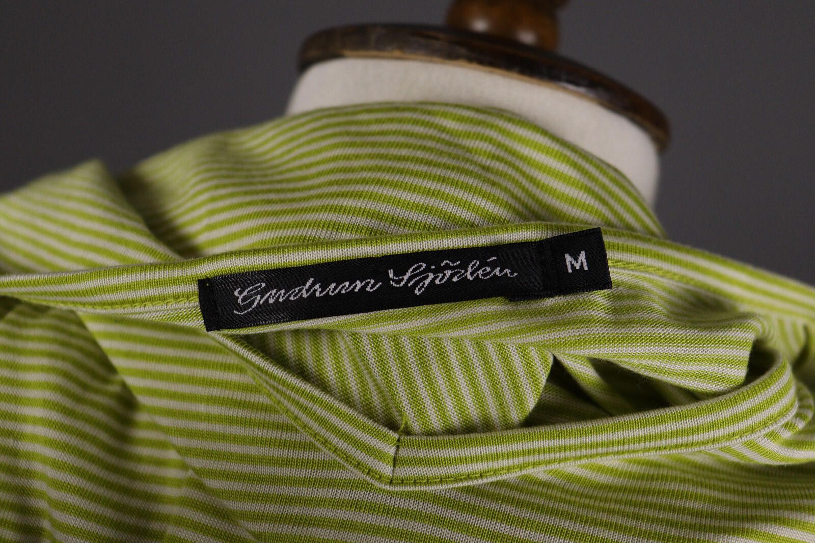 Designer Gugrun Sjoden Green Stripe Summer Blouson Dress Size M Size M / US 6-8 / IT 42-44 - 10 Thumbnail