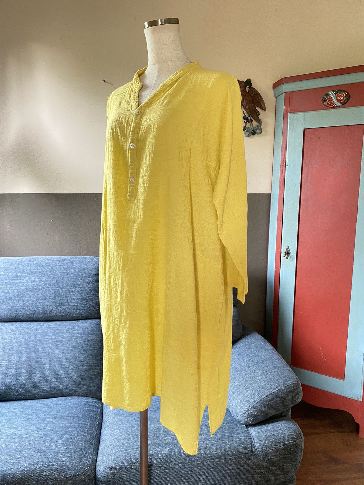 Issey Miyake Plantation Yellow Dress Size M / US 6-8 / IT 42-44 - 11 Thumbnail