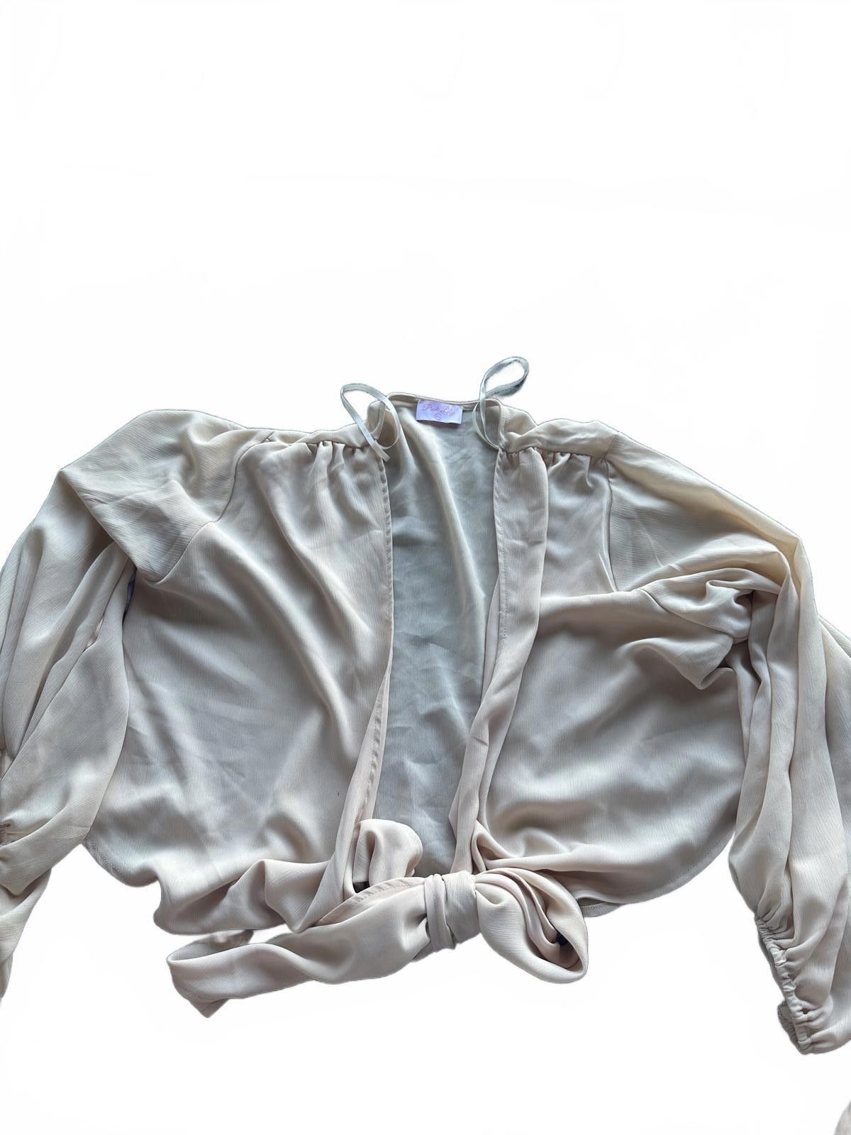 Designer Pink Lily Elegant Tie-Front Blouse Size 3XL / US 20-22 - 1 Thumbnail