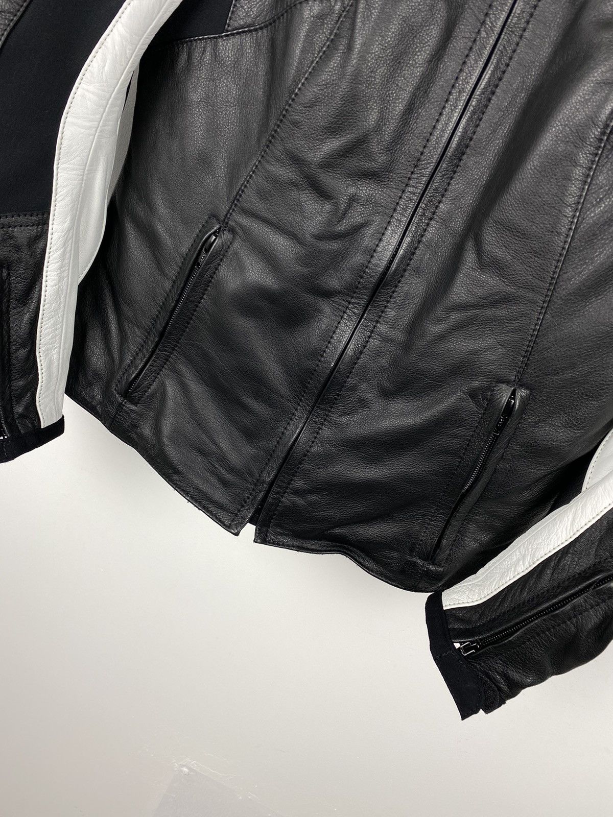 Genuine Leather ISX Leather Jacket Women Racing Moto Marlboro BMW Y2K Size M / US 6-8 / IT 42-44 - 4 Thumbnail