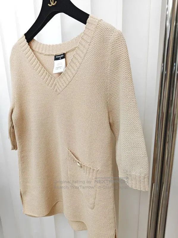 Chanel Chanel Khaki Short Sleeve Sweater for Women . Size S / US 4 / IT 40 - 7 Thumbnail