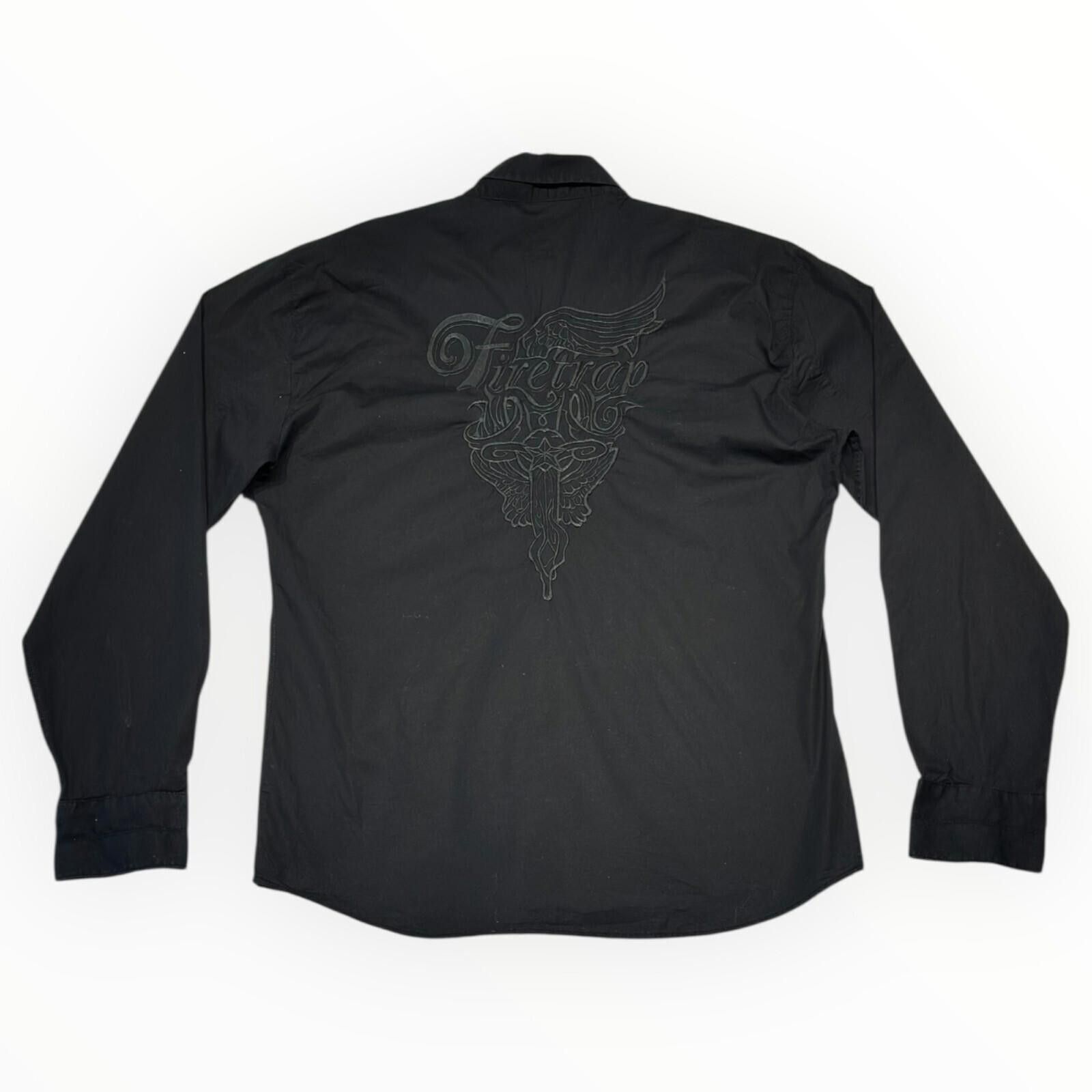 Firetrap Firetrap Shirt Men's UK Size 2XL Black Long Sleeve Size US XXL / EU 58 / 5 - 4 Thumbnail