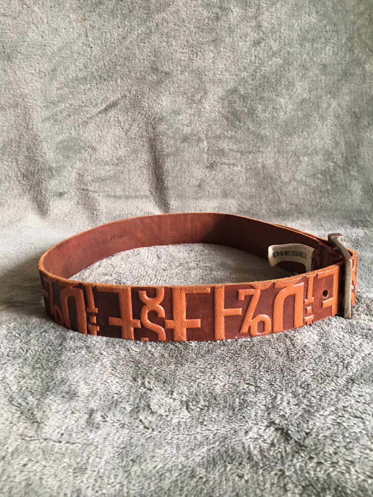Diesel × Japanese Brand DIESEL Designer Leather Italy Belt Size 85 cm 34 in Size 28 - 5 Thumbnail