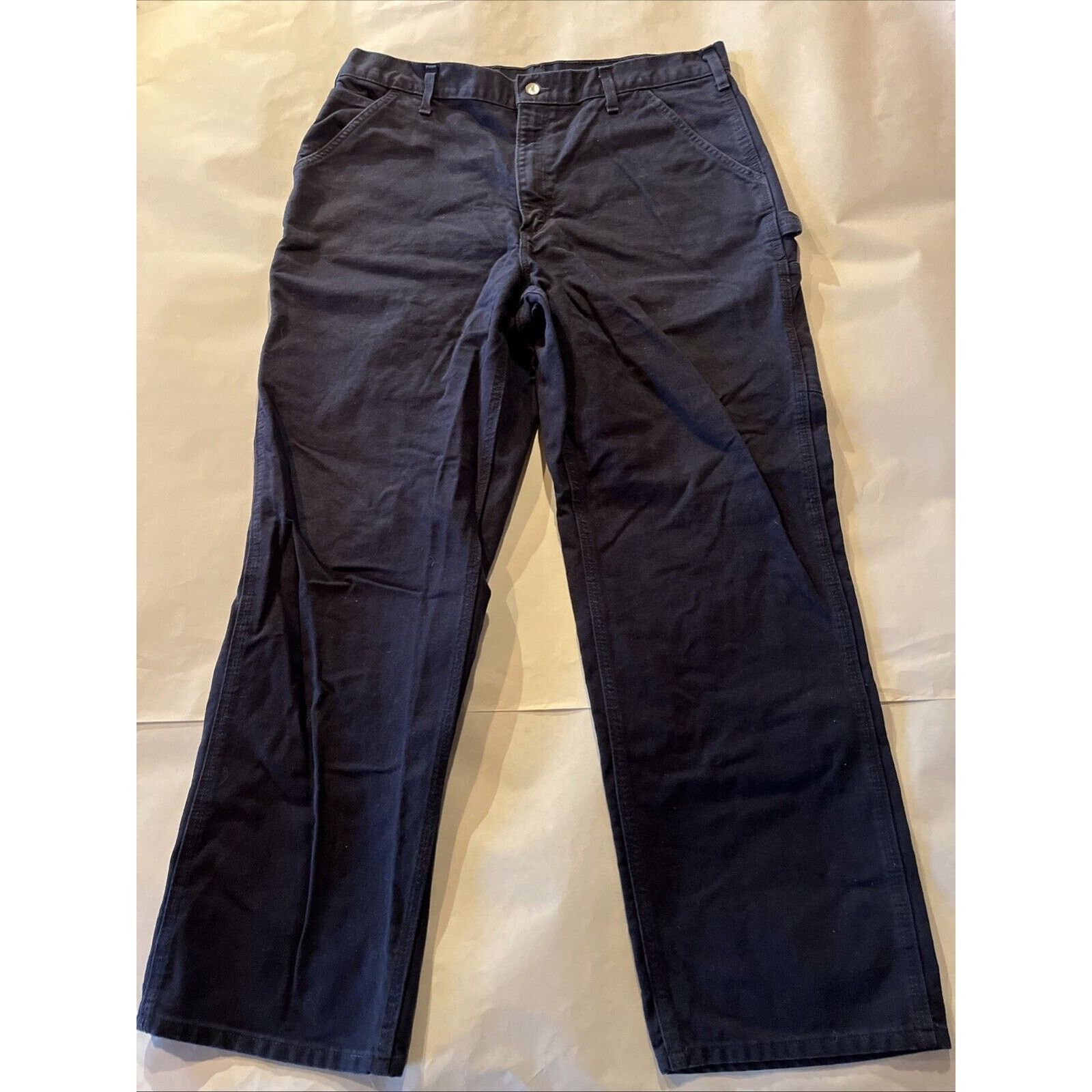 Carhartt Carhartt Men’s 38x32 Duck Canvas Carpenter Pants Work Navy Size US 38 / EU 54 - 2 Thumbnail