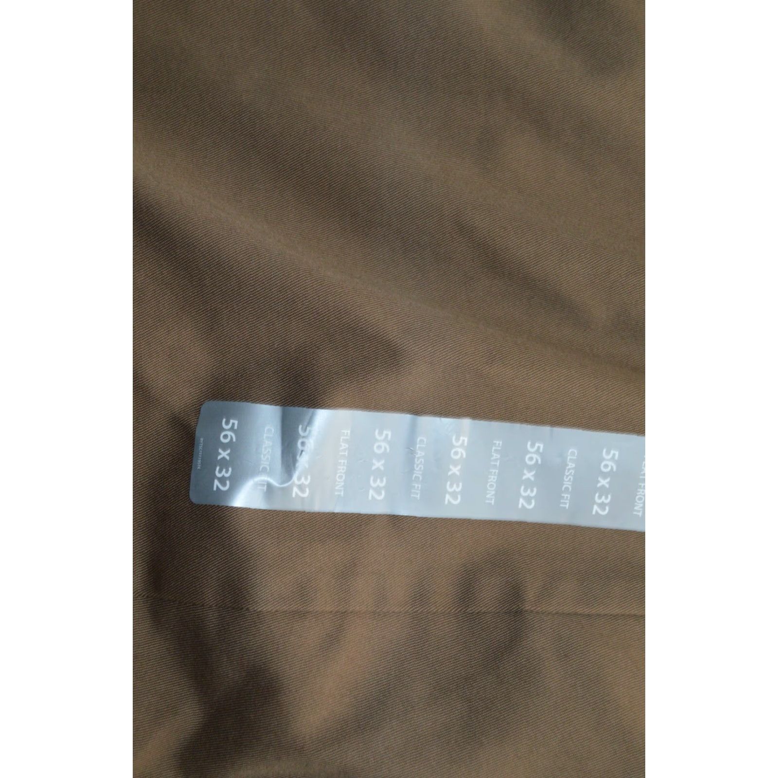 Roundtree & Yorke Mens ROUNDTREE & YORKE Travel Smart Classic Fit Flat Front Brown Pants 56x32 NWT Size US 40 / EU 56 - 7 Thumbnail