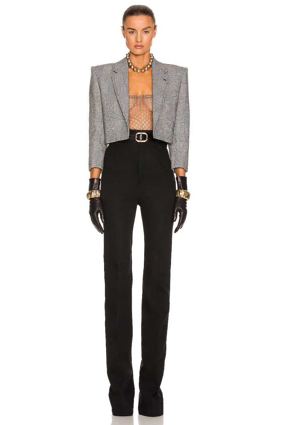 Saint Laurent Paris o1b1hav111224 High Waisted Denim Pants in Black Size 30" / US 8 / IT 44 - 4 Thumbnail