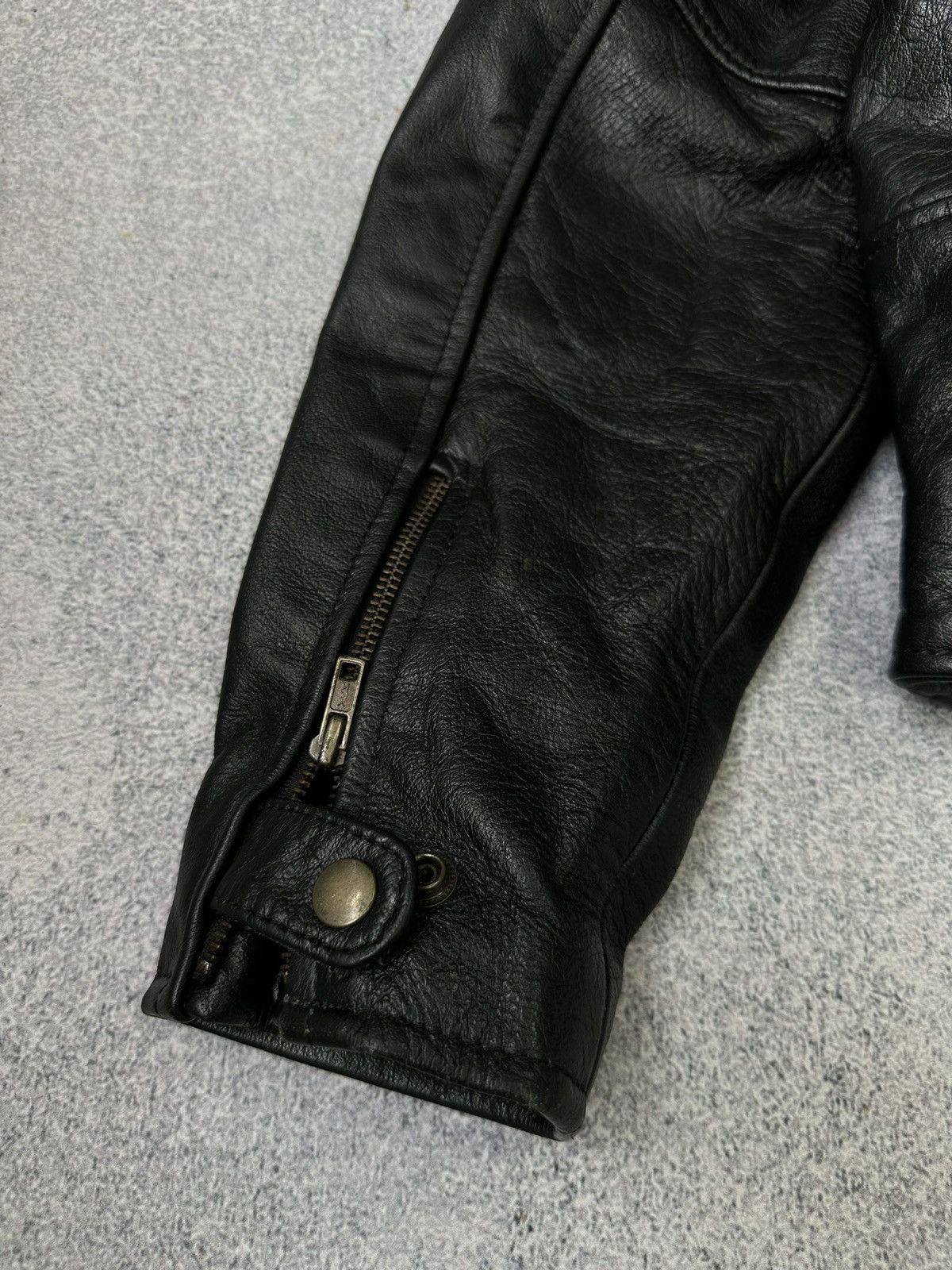 Genuine Leather × Vintage Vintage Genuine Leather Biker Motorcycle Heavy Jacket 90s Size US M / EU 48-50 / 2 - 15 Thumbnail
