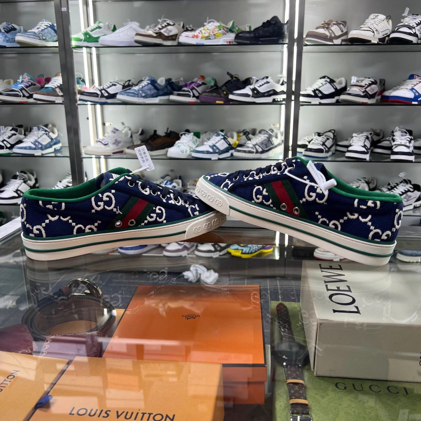 Gucci Gucci Tennis 1977 GG Supreme blue sneakers UK5 Size US 7.5 / IT 37.5 - 4 Thumbnail