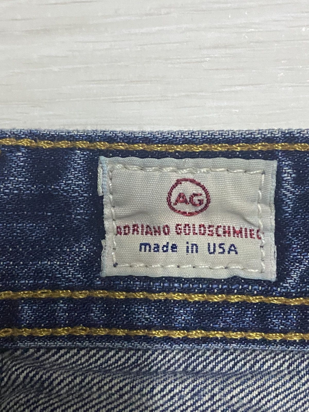 AG Adriano Goldschmied Vintage Adriano Ag Grunge Distresse Straight Jeans Size US 30 / EU 46 - 17 Thumbnail