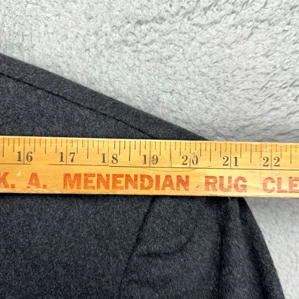Vintage Andrew Fezza Sport Coat Blazer Mens 43L Dark Gray 100% Cashmere 3 Button Closure Size 46R - 7 Thumbnail