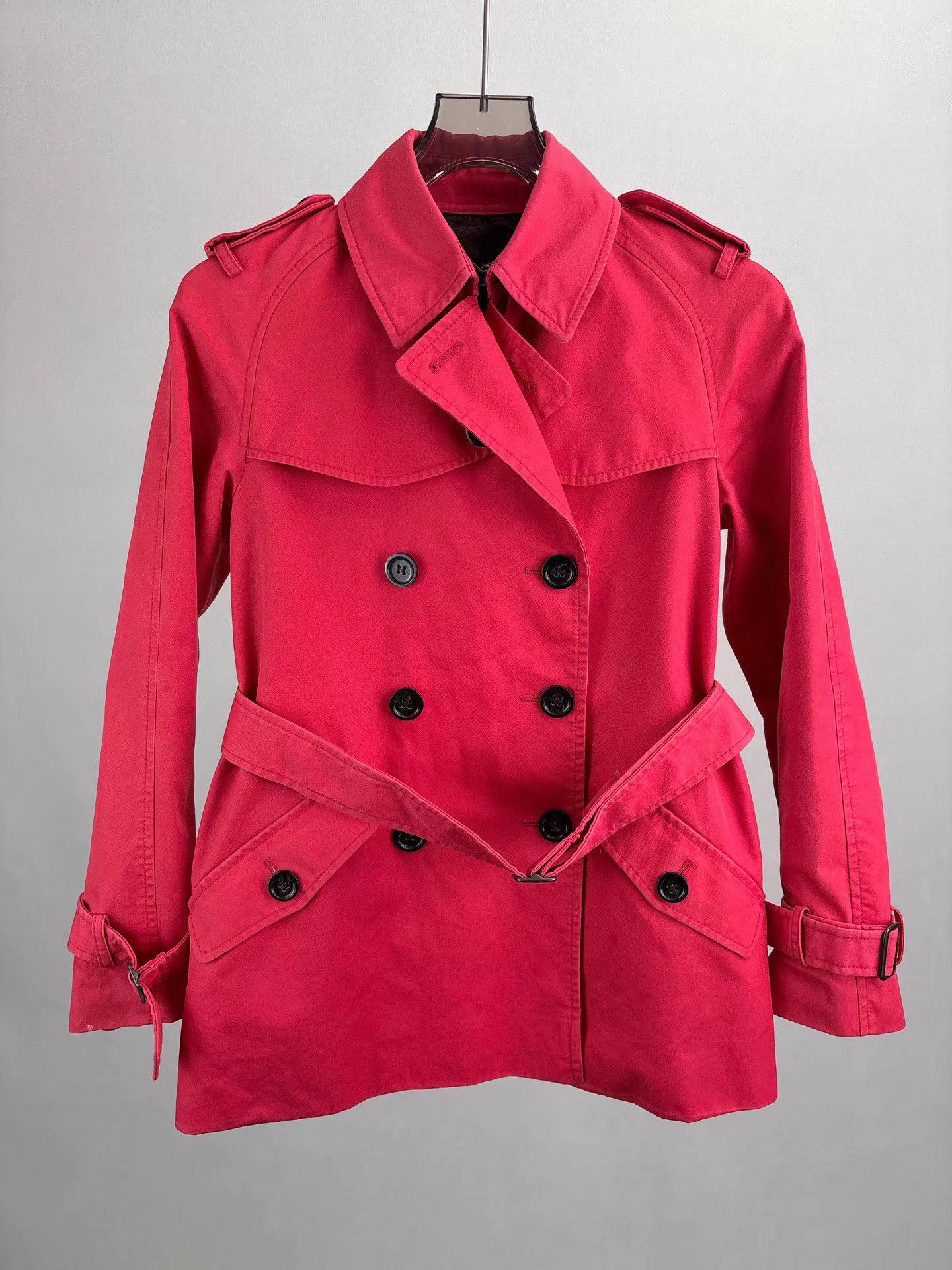 Coach COACH Red Double-breasted Trench Coat K1 Size XS / US 0-2 / IT 36-38 - 1 Thumbnail