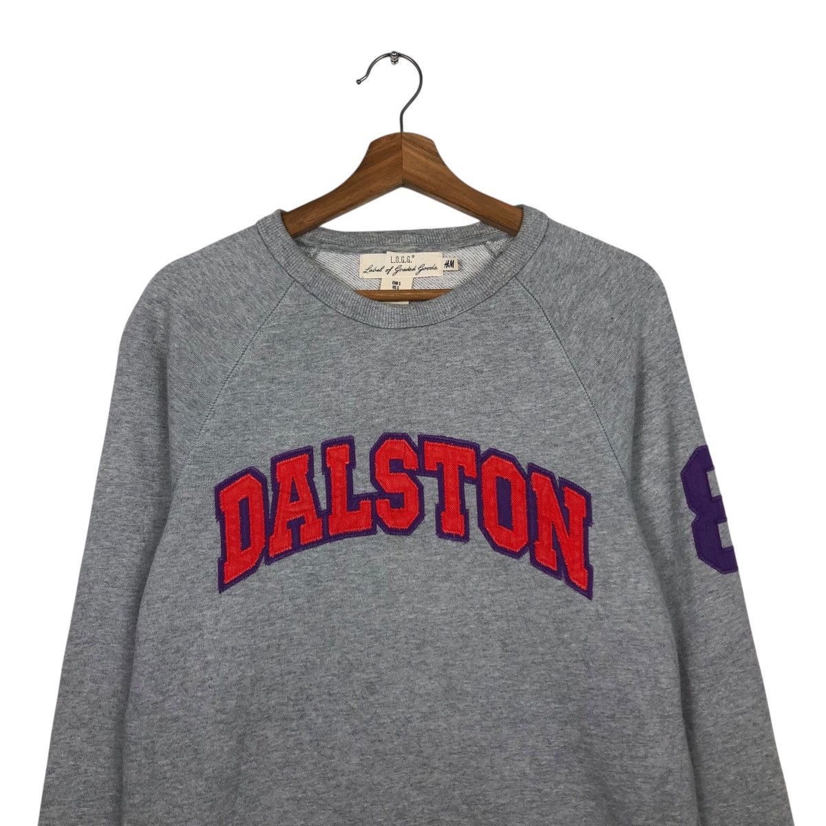 Japanese Brand 📌Rich Grey Vintage Sweatshirt Dalston Big Logo Spell Out Size US S / EU 44-46 / 1 - 4 Thumbnail