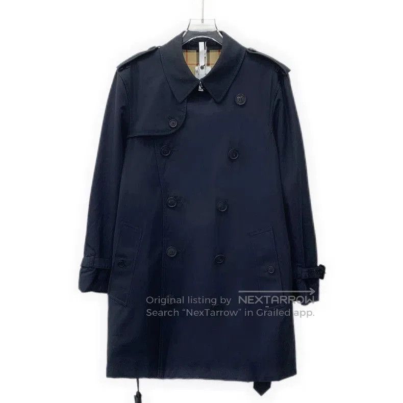 Burberry Burberry Blue Cotton Trench Coat. Size US XS / EU 42 / 0 - 1 Thumbnail