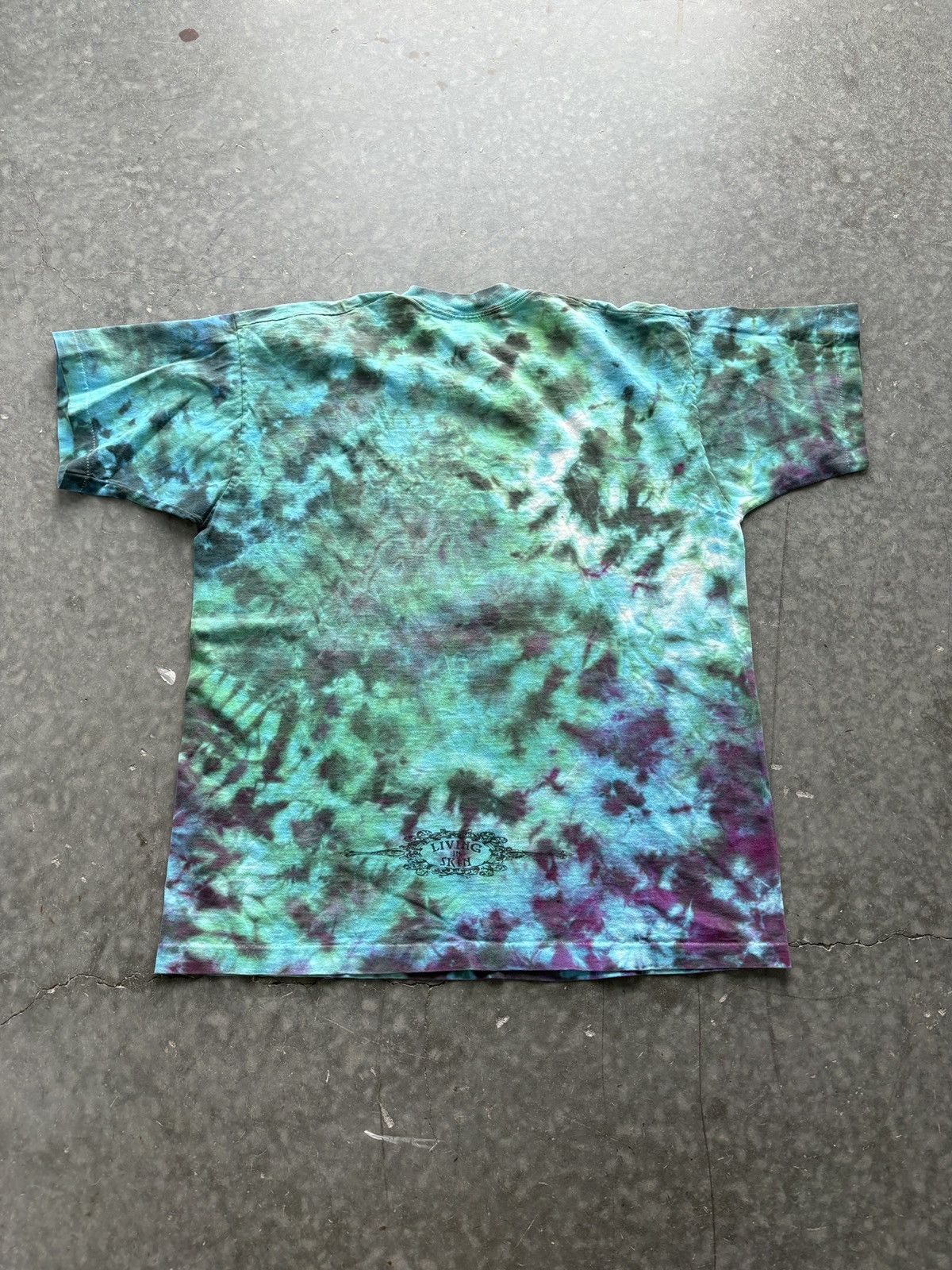 Vintage Vintage 90s Living in Skin Tie Dye Celtic Graphic Tee Size US XL / EU 56 / 4 - 8 Thumbnail