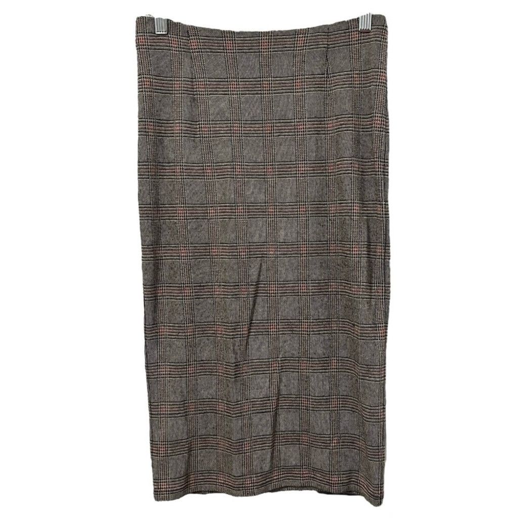 Weekend Max Mara Weekend MAX MARA Jersey Knit Plaid Comfy Midi Pencil Skirt Size 26" / US 2 / IT 38 - 1 Thumbnail