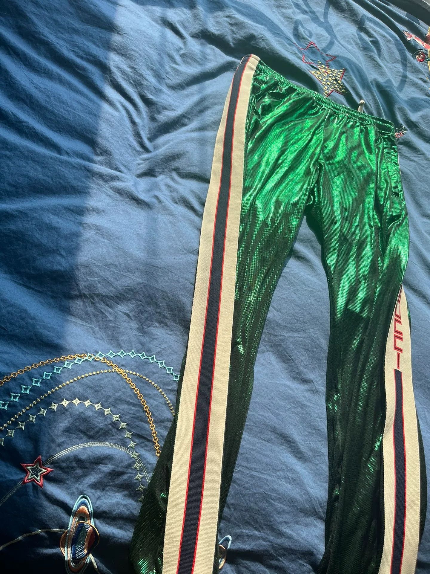 Gucci Gucci Green Metallic Reflective Loose Sweatpants Size US 34 / EU 50 - 3 Thumbnail