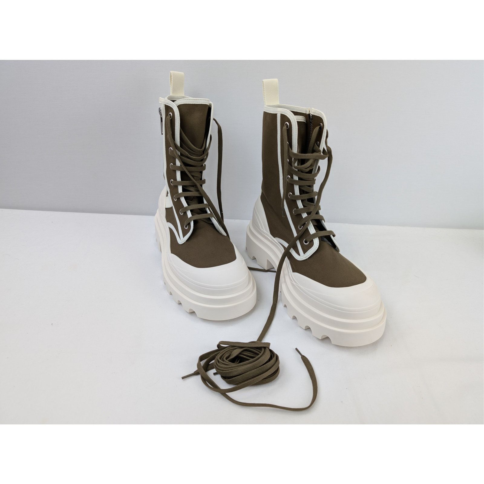 Bottega Veneta o1rshd1 Q:2 / Canvas Boots Fabric in Liana-White Size US 11 / EU 44 - 7 Thumbnail
