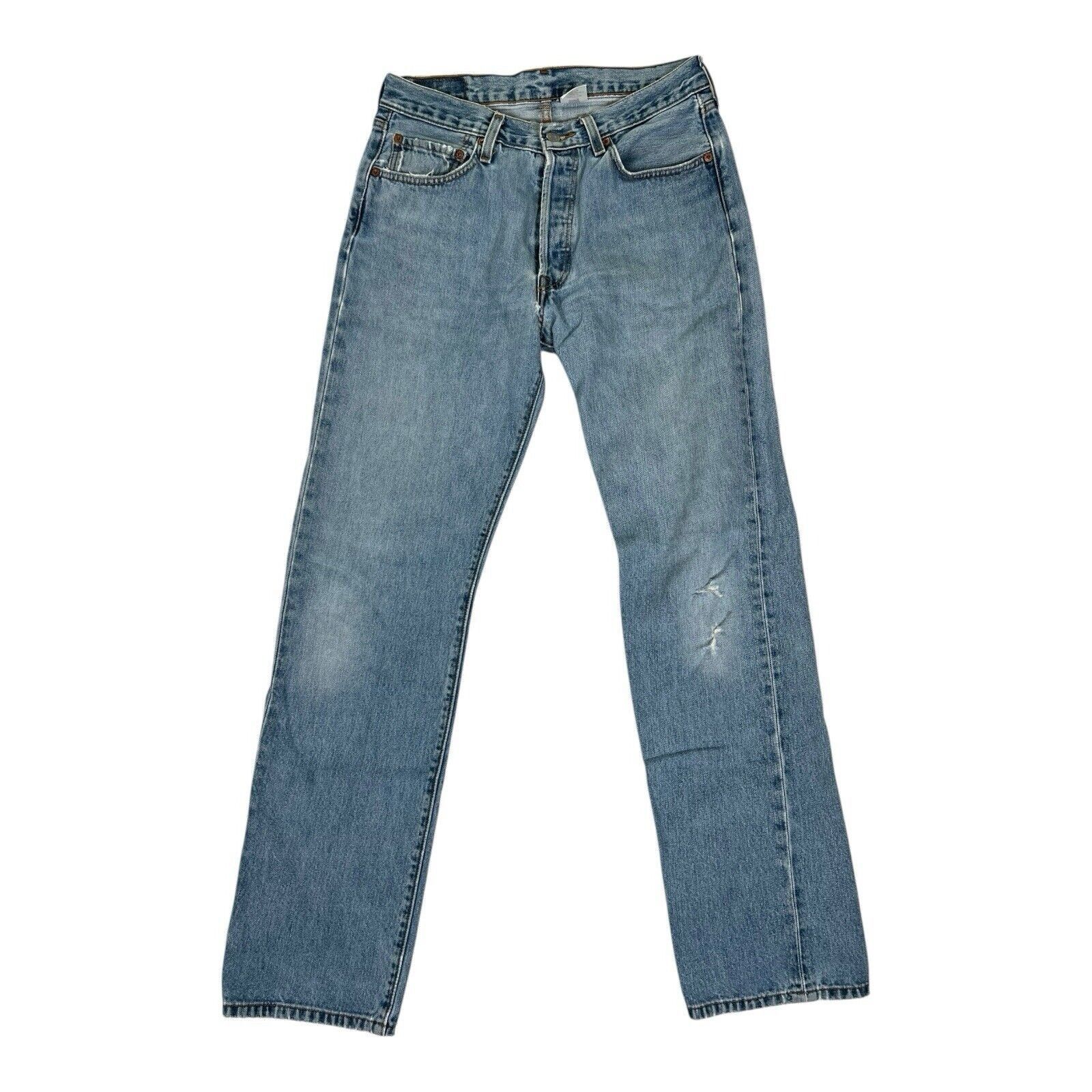 Levi's Vintage Levi’s 501 Blue Denim Jeans Size 33x34 Medium Wash Size US 33 - 1 Thumbnail