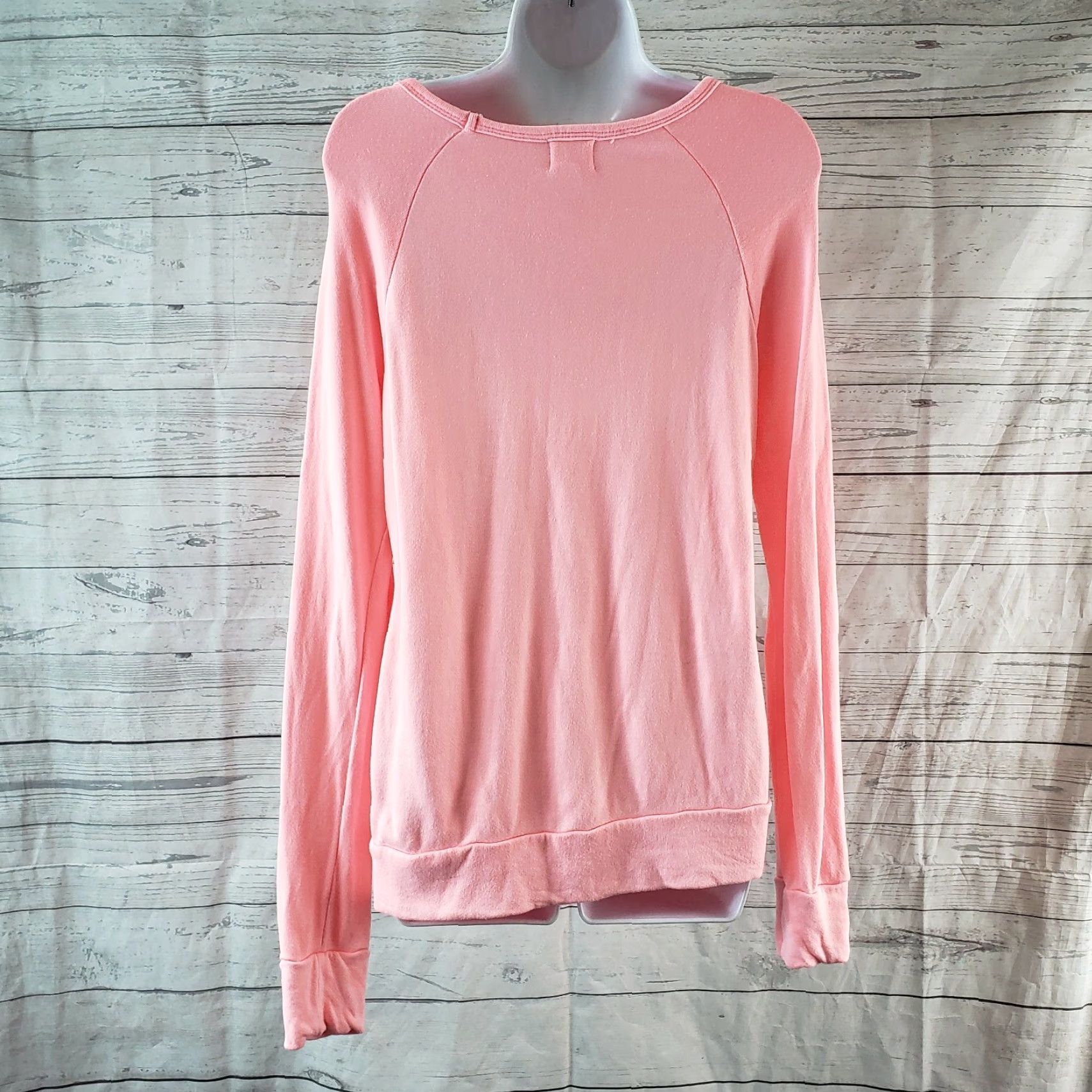 Sundry Sundry Womens Pullover Sweatshirt XS Solid Pink Long Sleeve Rayon Cotton Size XS / US 0-2 / IT 36-38 - 4 Thumbnail