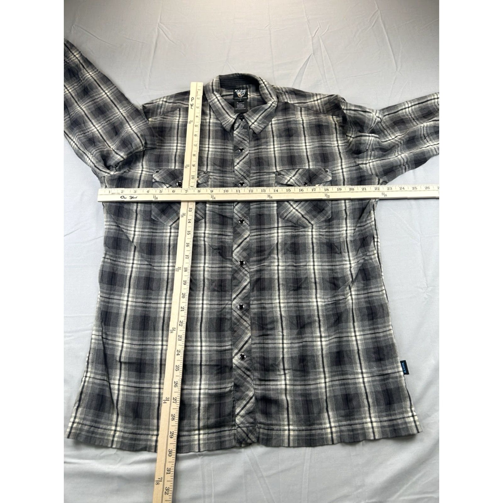 Vintage Kuhl Pearl Snap Shirt Plaid Long Sleeve Large Hiking Outdoor Men Size US L / EU 52-54 / 3 - 6 Thumbnail