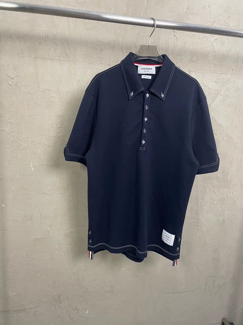 Thom Browne Thom Browne size2 navy Polo Size US M / EU 48-50 / 2 - 1 Thumbnail