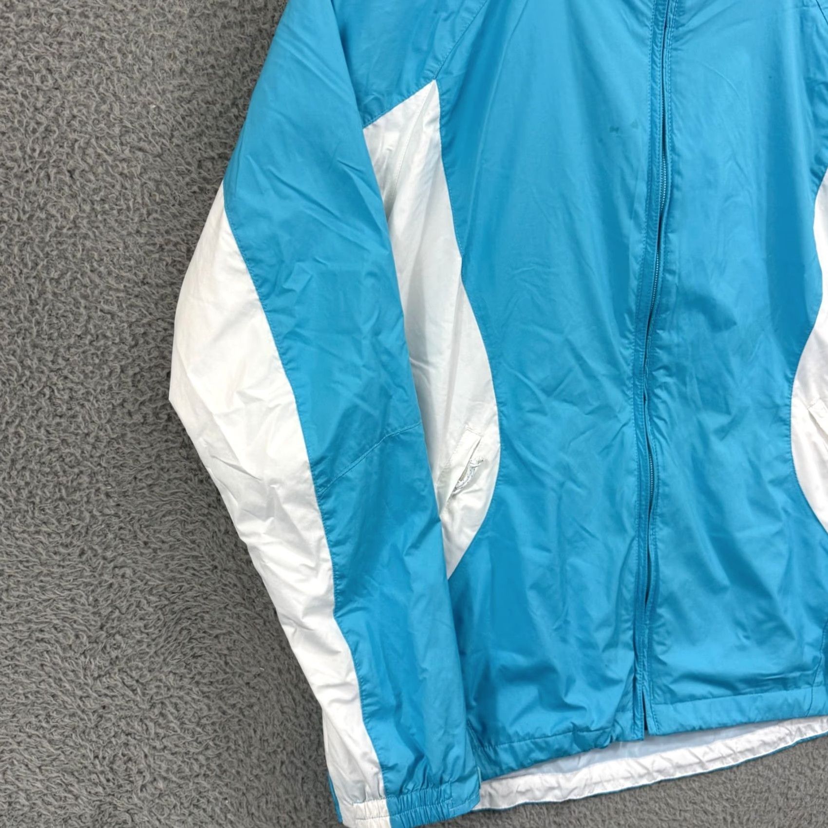 Vintage Columbia Windbreaker Jacket Womens Large Blue Lightweight Zip Up Hooded Size L / US 10 / IT 46 - 5 Thumbnail