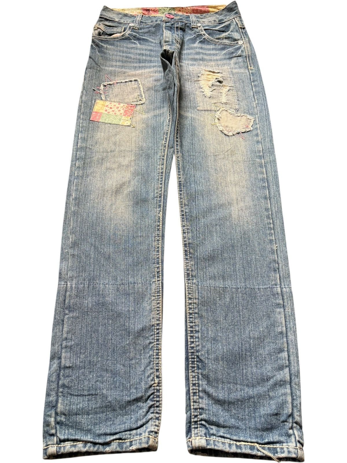 Dsquared2 Vintage Japanese Brand Patches Distressed Jeans Size 29" - 1 Thumbnail