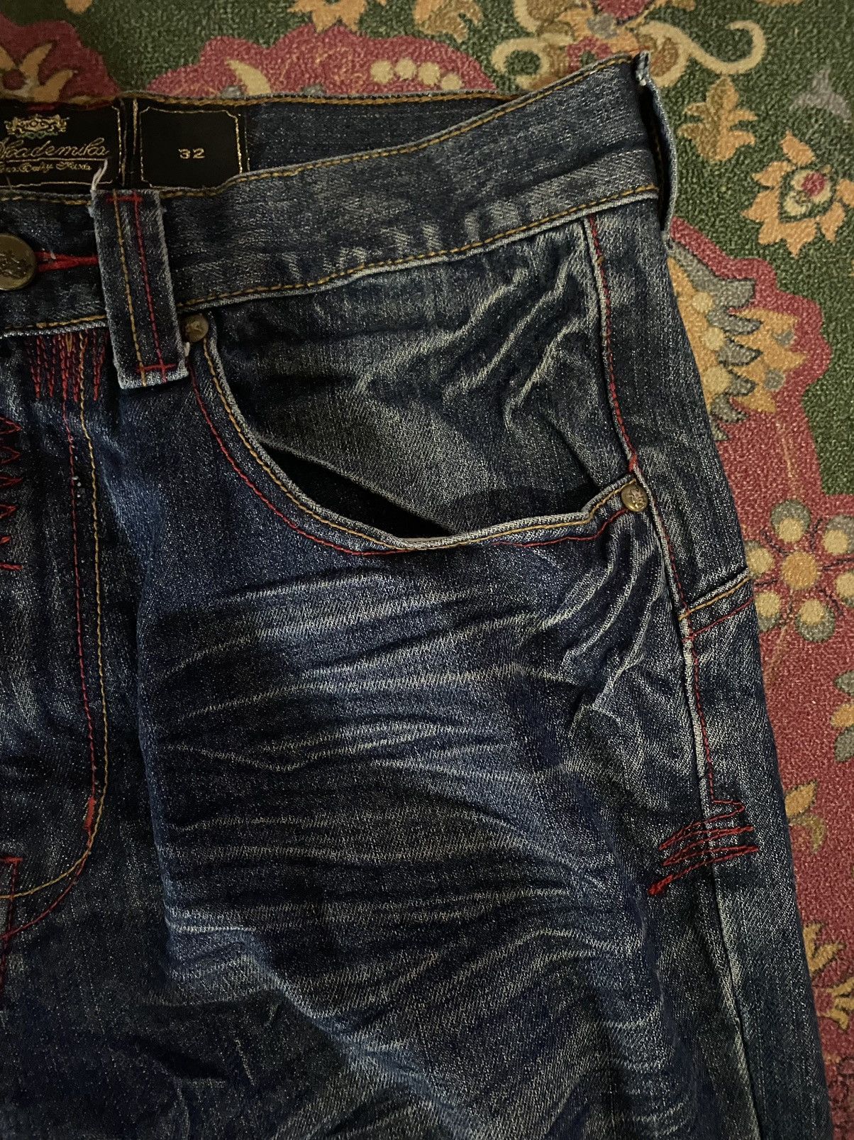 Akademiks Vintage Akademics ‘AKDMKS’ Distressed Jeans Size 32 Size US 32 / EU 48 - 3 Thumbnail