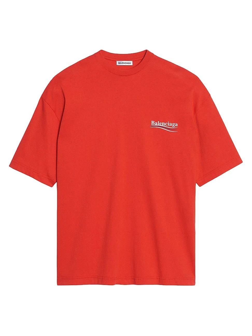 Balenciaga o1bcso1str1124 Dup / Political Campaign Large Fit T-Shirt Size S / US 4 / IT 40 - 1 Thumbnail