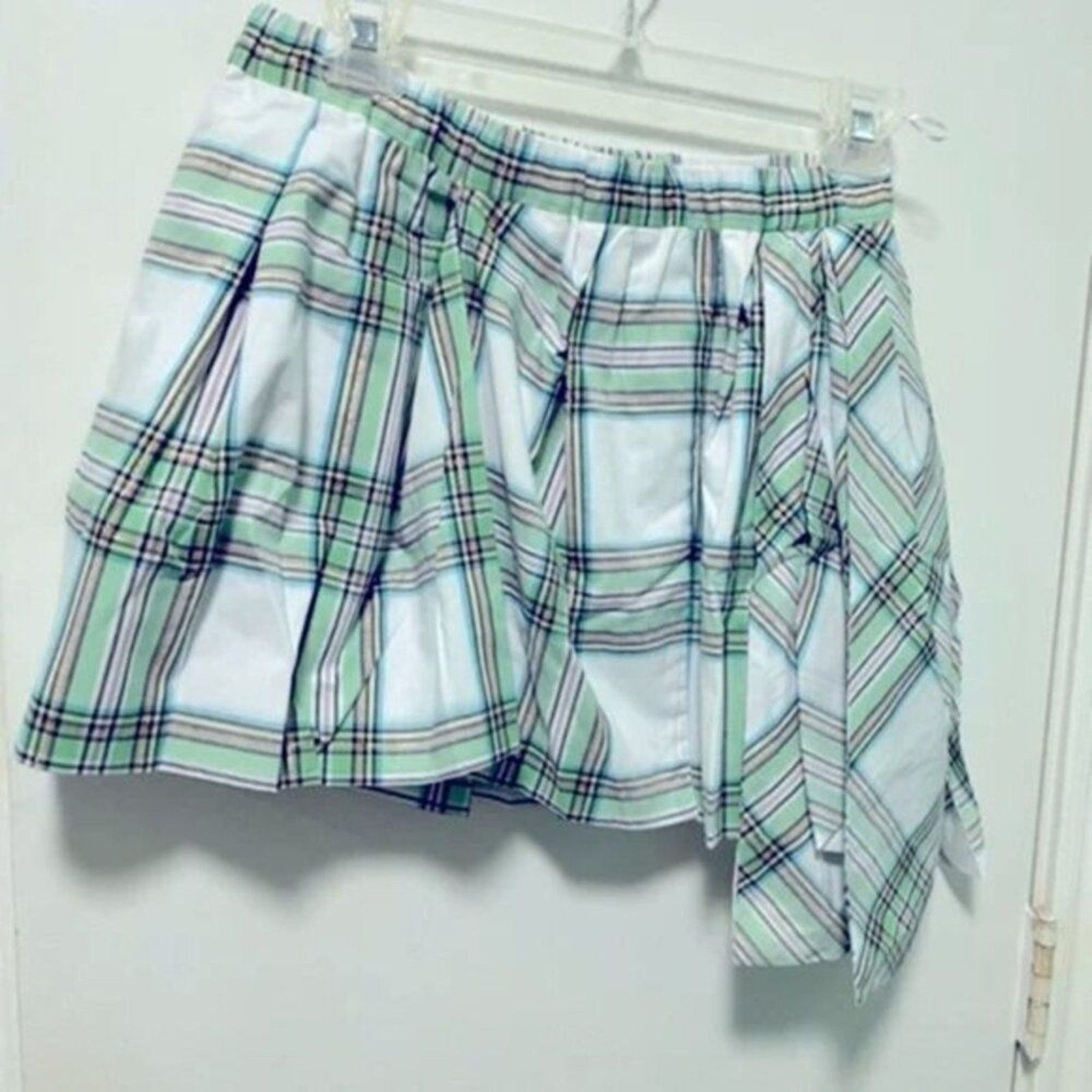 N21 N21 tartan Mini skirt green and white size 8 Size 30" / US 8 / IT 44 - 2 Thumbnail
