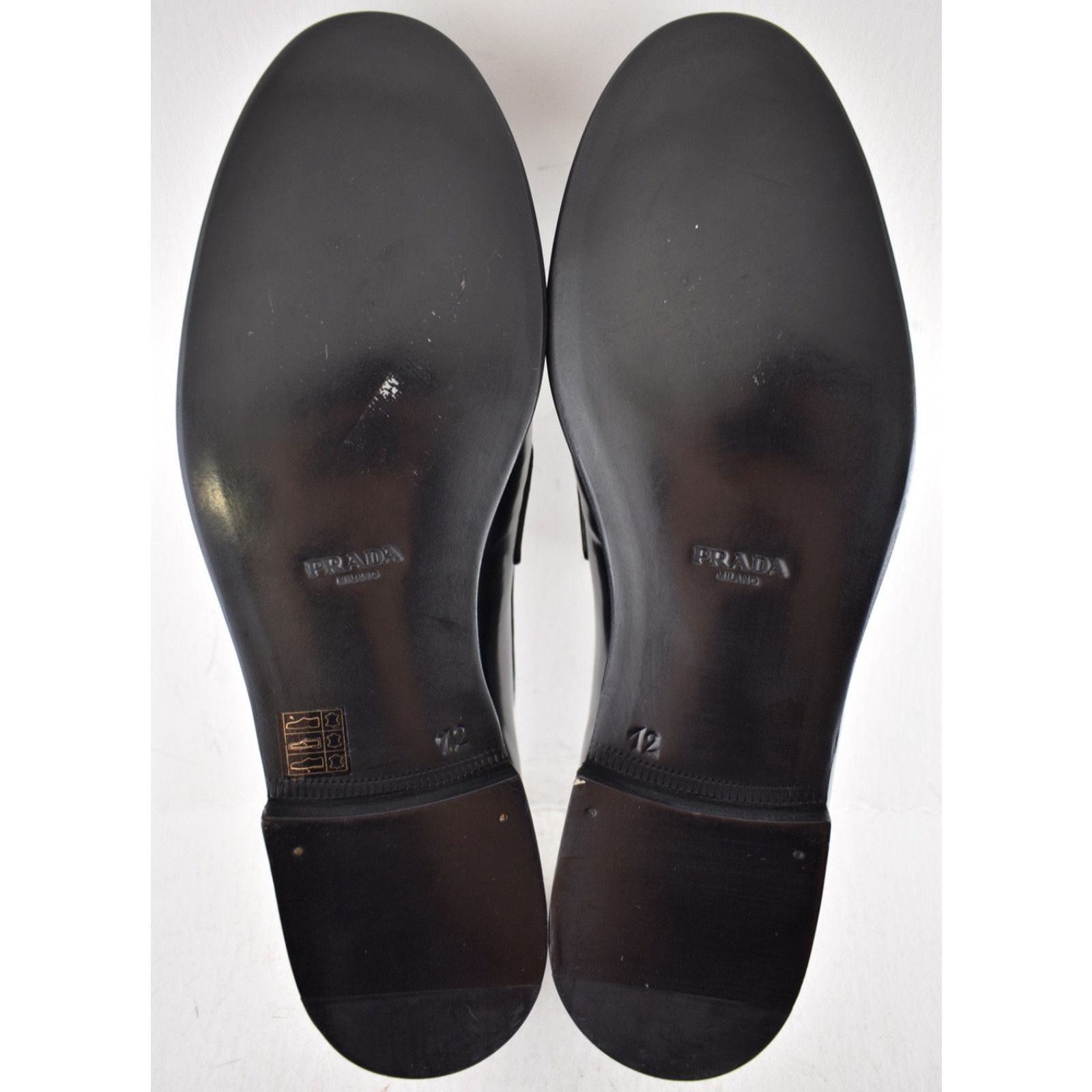 Prada Prada Black Brushed Leather Triangle Loafer US 13 Size US 13 / EU 46 - 19 Thumbnail