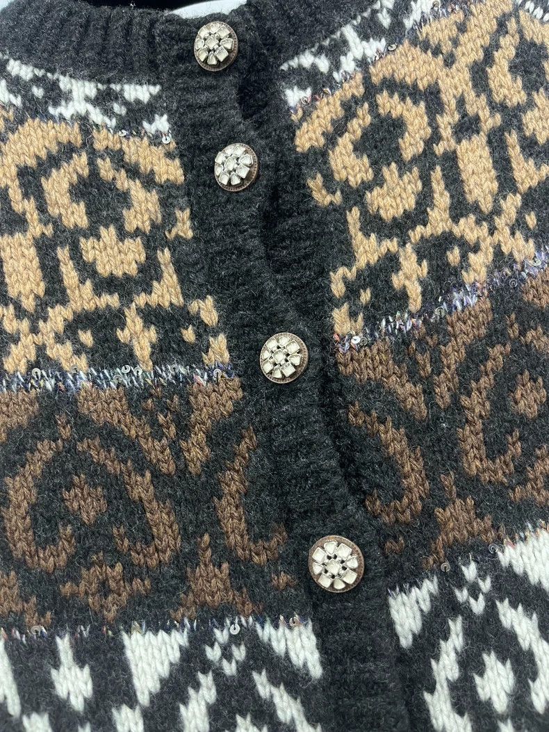 Other Chanel Snow series color-blocked wool knitted dress Size XXS / US 00 / IT 34 - 4 Thumbnail