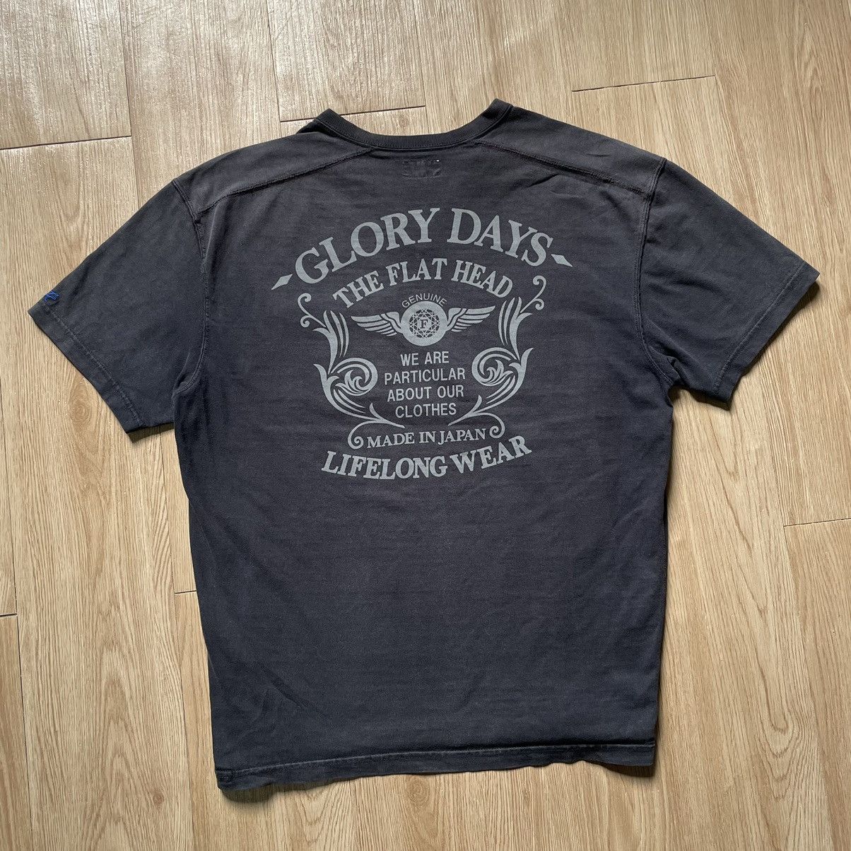 The Flat Head RARE Faded 🇯🇵 2000s The Flat Head Pocket Tee shirt V-neck Size US S / EU 44-46 / 1 - 2 Thumbnail