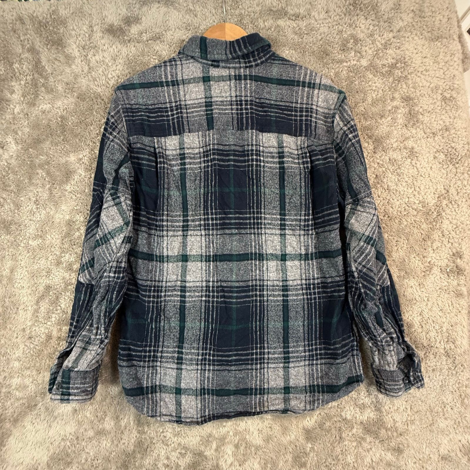 Woolrich Woolen Mills Woolrich Blue Green Shacket Button Down Plaid Shirt Men's M Size US M / EU 48-50 / 2 - 2 Thumbnail